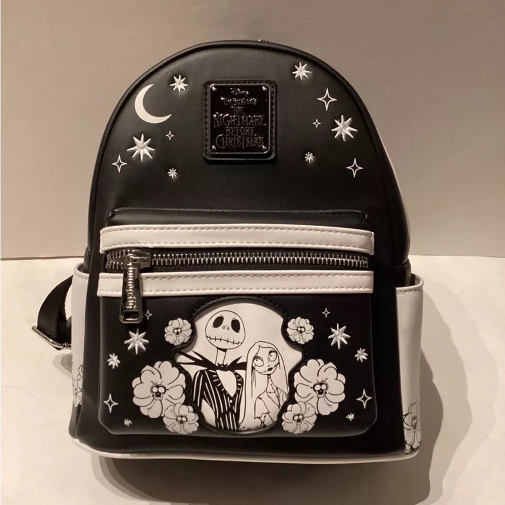 Loungefly Disney The Nightmare Before Christmas Jack & Sally Floral Backpack